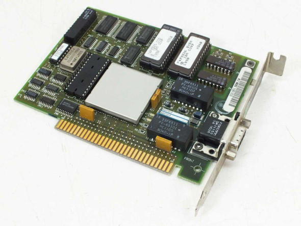 IBM 74F9327 8-bit ISA Token Ring card – front view showing PCB, chips, and DB9 bracket connector