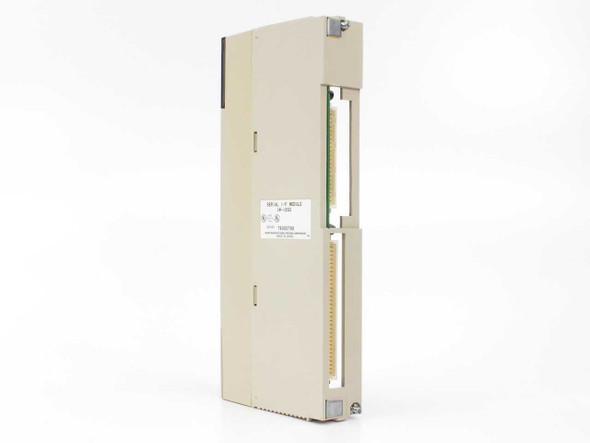Sharp JW-10SU Serial I/F Module – left-side view showing backplane label with RS-232C markings and gold edge connector