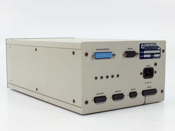 Compumotor 2100-1-S 2100 Series Indexer – rear panel showing Position Sensor, Display, Auxiliary, Joystick, Driver, RS232C connectors and IEC power inlet