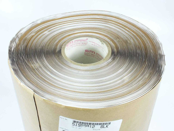 Schnee-Morehead 51959012 BLK butyl adhesive tape — top view of roll showing layered black adhesive tape with SM branded core