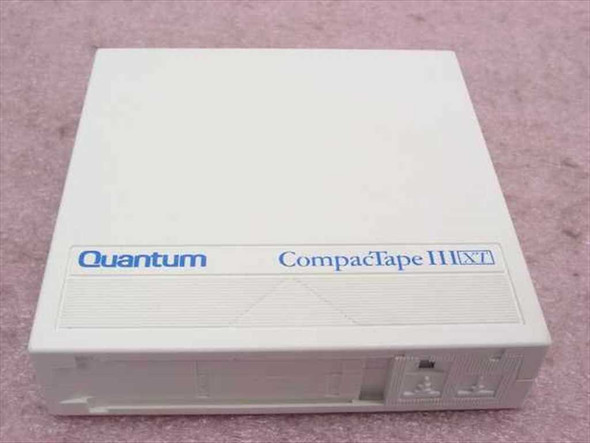 Quantum CompacTape IIIXT DLT III XT 15/30GB data cartridge top view showing Quantum branding and model name