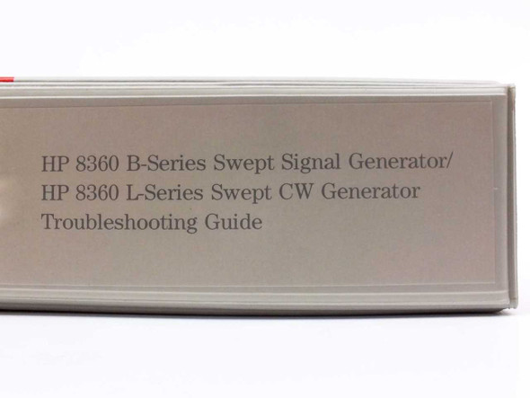 HP 8360 B/L Series Troubleshooting Guide – spine label reading 'HP 8360 B-Series Swept Signal Generator / HP 8360 L-Series Swept CW Generator Troubleshooting Guide'