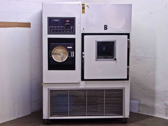 Alliance 8CF Environmental Temperature Humidity Chamber front view showing control panel, circular chart recorder, and viewing window door