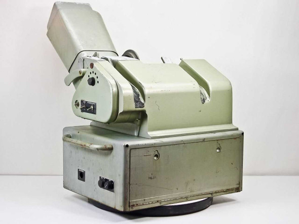Moviola UK-20-S/35 Magnasync 35mm Film Editing Station – right-side three-quarter view showing film transport rollers and cabinet