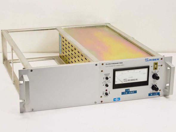 ISA Riber EPP.II electrometer front panel in aluminum rackmount frame showing analog meter and BIAS knob