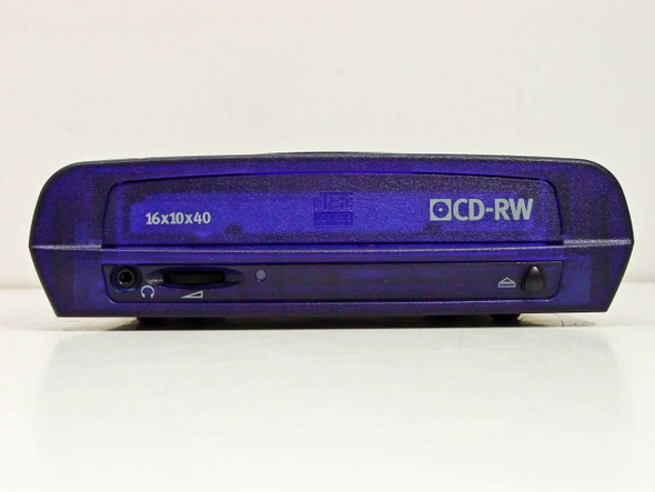 Iomega 30799800 External CD-RW Drive front panel view showing 16x10x40 speed marking and CD-RW logo