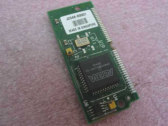 HP J2549-60001 JetDirect SIMM memory module – top side showing Altera FPGA chip and Made in Singapore label