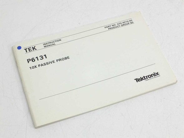 Tektronix P6131 10X Passive Probe Instruction Manual front cover showing part number 070-4210-00