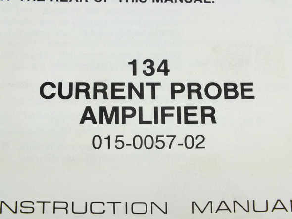 Tektronix 134 Current Probe Amplifier Instruction Manual — title page showing model 134 and publication number 015-0057-02
