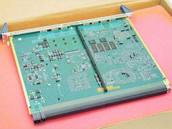 Ericsson CBU1 ROJ1192209/1 – full board bottom/reverse side view showing dense SMD components and backplane edge connector, in anti-static tray