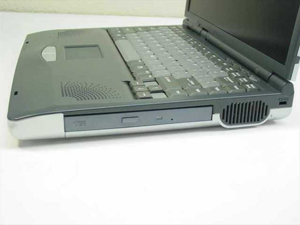 Prostar D27ES Clevo laptop right-side view — DVD optical drive bay visible