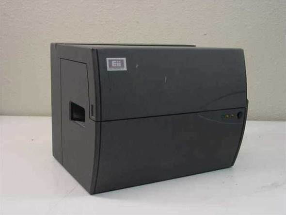 Eltron Privilege S.A. ID card printer front-left view showing dark gray enclosure and EII logo badge