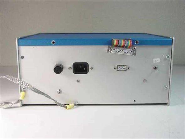 AMC Barkhausen Tester 549637-003 — rear panel showing IEC AC inlet, power switch, DB25 female connector, DB9 female connector, and ribbon cable