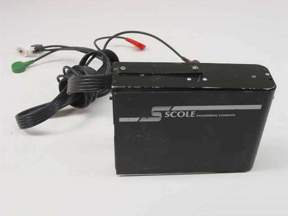 Scole Engineering Company ECG monitor recorder front view with color-coded snap lead wires attached