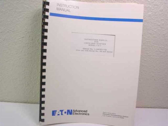 Eaton Advanced Electronics CA-1 CISPR/ANSI Adapter Instruction Manual – front cover showing title and Eaton logo
