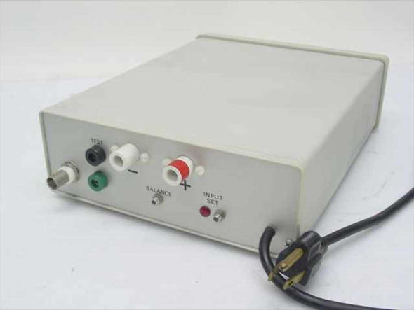 Neutra Pulse Auto Controller DC Ionization System — rear/side panel view showing Test jacks, Balance and Input Set trimmers, and output binding posts