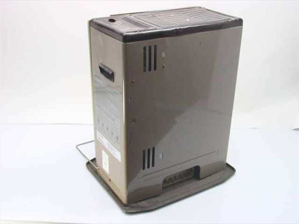 Desa ComfortGlow R10500 kerosene heater – rear view showing brown back panel with vent slots and base drip tray