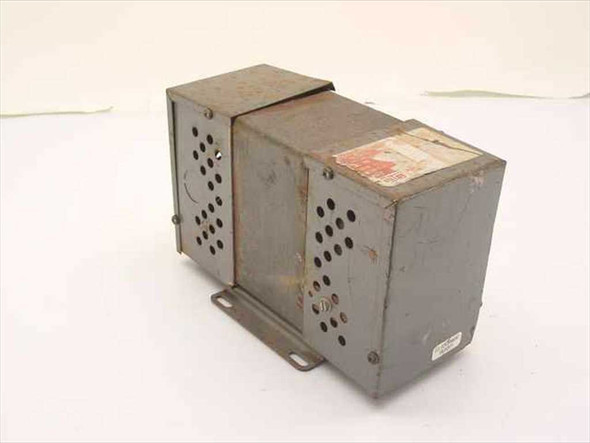 Sola 23-22-112-2 CVS Constant Voltage Transformer 120VA – three-quarter front view showing ventilated steel enclosure with mounting feet and worn label on top