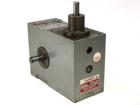 Sandex Sankyo 10FN R3952R-S3VW1/X Oscillating Parts Handler – front and left side view showing top output shaft and side flange