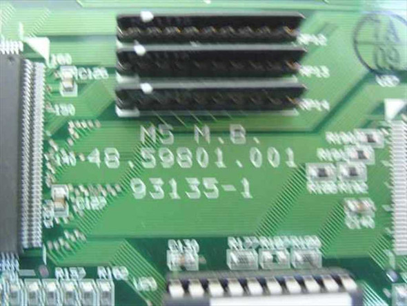 Close-up of Acer M5 system board PCB silk screen showing part number 50.59801.011 and board number 93135-1