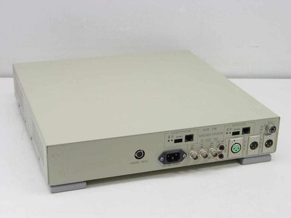 Vicor PVW Audio/Video Enclosure — rear panel overview showing IEC power inlet, BNC connectors, PS/2 ports, and DB connector