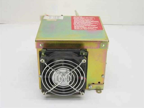 Zenith ZDS 234-850 power supply – rear view showing large axial cooling fan and red label