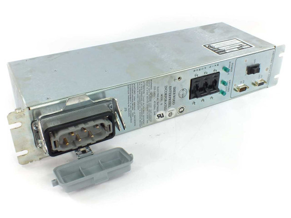 Sherwood Model 10 Power Sequencer 300-1290-03 – angled front-left view showing large input connector and top panel with indicator lights and switches