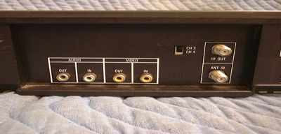 NEC PV-1300A VCR — rear panel showing RCA audio and video in/out jacks, RF out, antenna in, and CH3/CH4 switch