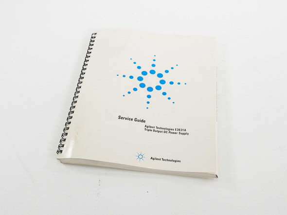 Agilent HP E3631A Triple Output DC Power Supply Service Guide — front cover, spiral-bound, Agilent Technologies branding