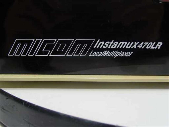 MICOM Instamux 470LR Local Multiplexor – close-up of front panel logo and model label