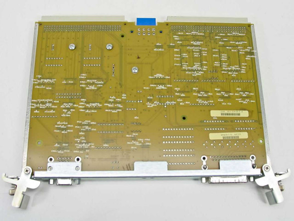 Bay Networks SRML 75000 — bottom/solder-side PCB view with aluminum ejector brackets and board labeling