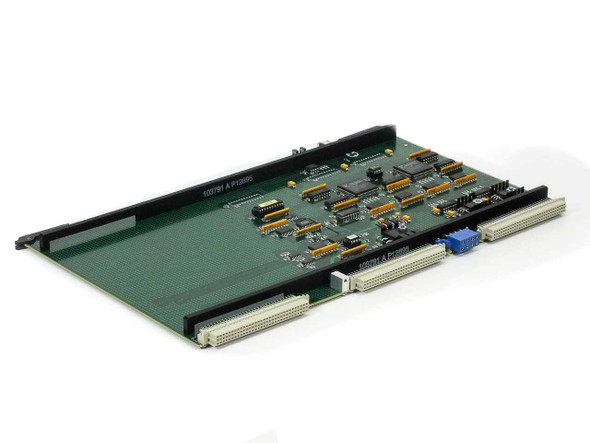 Bay Networks SRM-F 75001 Processor Module – angled top view showing component side with ICs and edge connectors