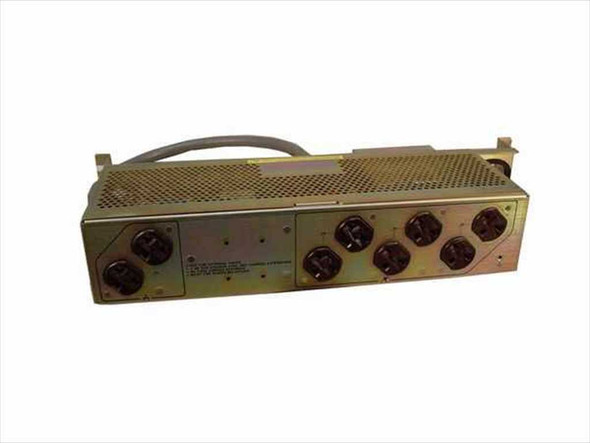 Digital 874-E power supply rear panel showing multiple twist-lock output receptacles and ventilated top cover