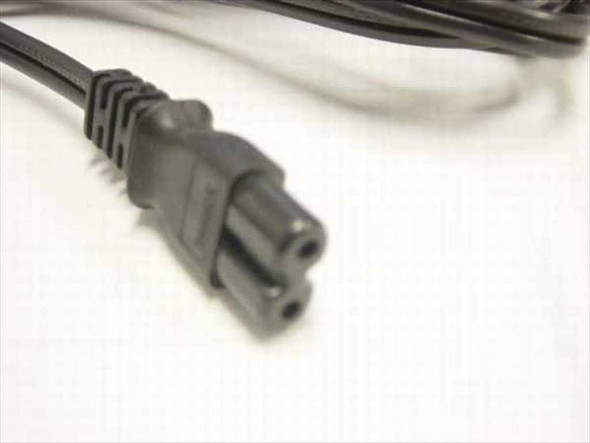 Close-up of C7 IEC 320 figure-8 female connector end of power cord