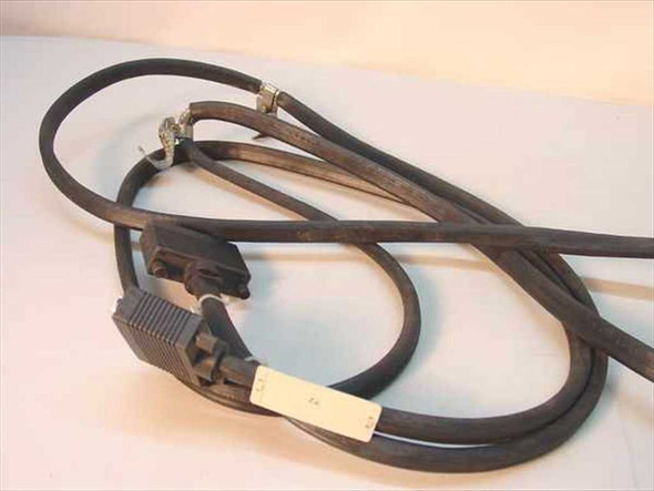 IBM DB72 male-to-male SCSI cable full length view showing both connectors and dark cable jacket
