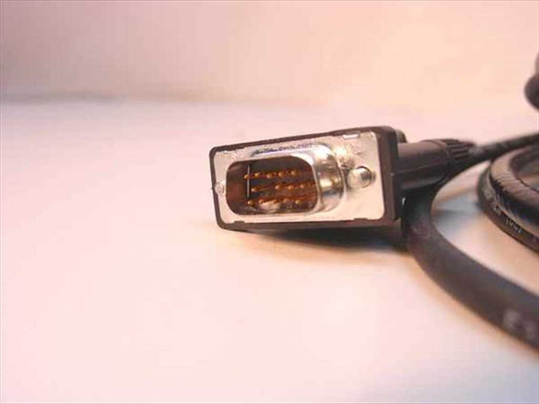 Compaq 169961-001 DB15 male connector close-up — 15-pin HD-15 video plug for KVM cable
