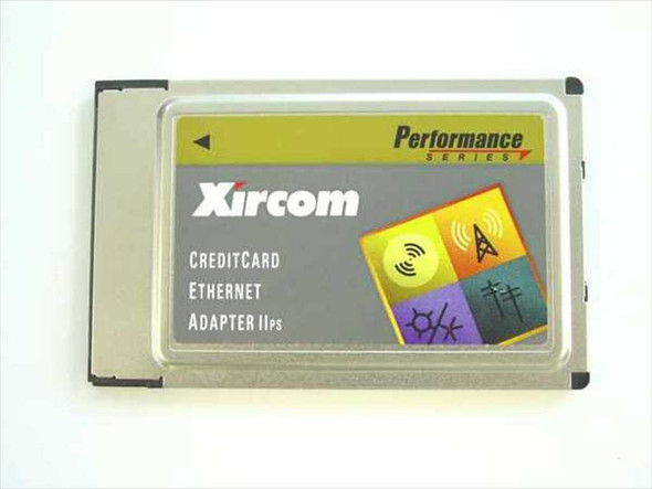 Xircom PS-CEM-28 CreditCard Ethernet Adapter IIps Performance Series — top label view showing model name and graphics
