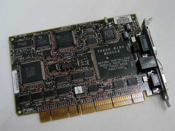 Compaq 142222-001 NetFlex-2 Token Ring Controller Card – top side showing PCB components and Token Ring Module label