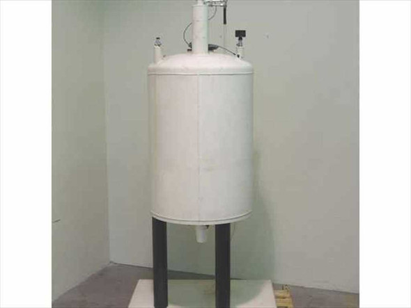 Nicolet Magnetics 800-000500 300 NB Superconducting Magnet System — full front view of white cylindrical cryostat on black leg stand