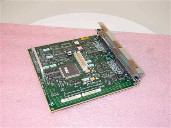 Wellfleet SYNC 34001 Dual Sync Network Module P107287RJ – top-side PCB component view on pink anti-static foam
