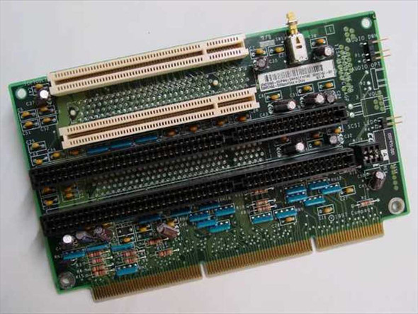 Compaq 270883-001 ISA PCI AGP backplane riser board – top view showing ISA and PCI expansion slots
