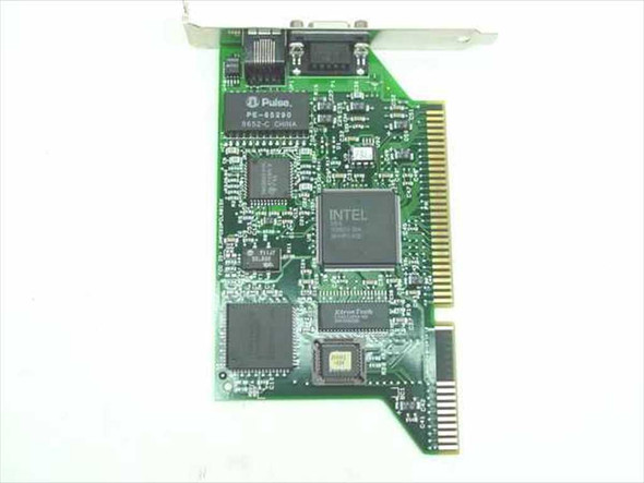 Intel 350200 ISA Token Ring Network Card – component side showing Intel main controller IC and Pulse transformer