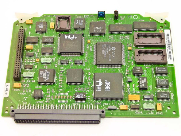HP J2603-60011 AdvanceStack NET/SNMP Module – top component side showing Intel i960 and VLSI processors