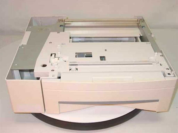 Xerox DocuPrint 4517 XJ-BGY sheet feeder tray — top-front three-quarter view showing open paper feed mechanism