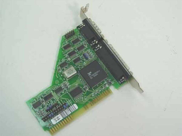 StarTech ST16C552CJ ISA serial parallel expansion card – component side showing ST16C552CJ UART chip and ISA edge connector