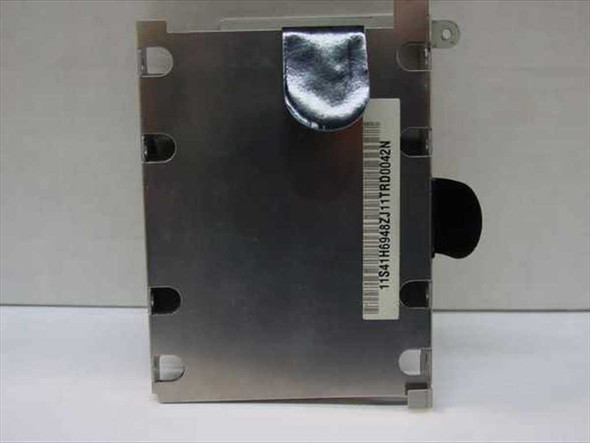 IBM 2625 ThinkPad laptop hard drive caddy — front/top view showing metal bracket with label and pull tab