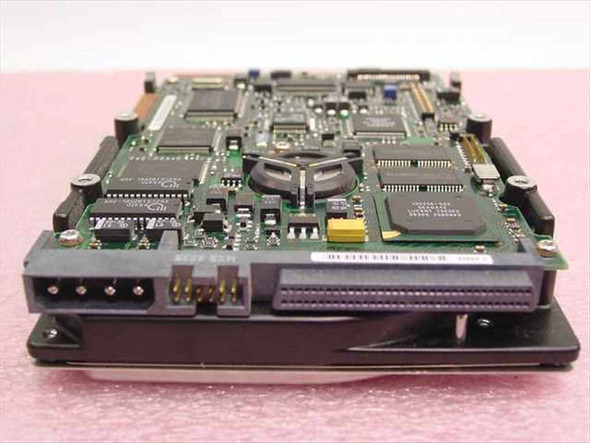 Compaq 349534-001 9.1GB SCSI Ultra Wide hard drive – PCB and component side view showing controller board