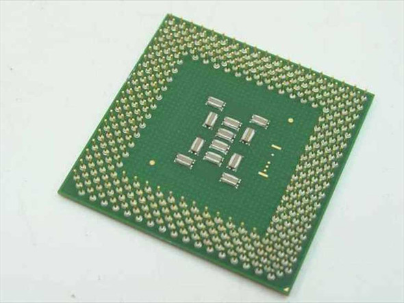 Intel Pentium III SL3NM processor – bottom view showing Socket 370 FCPGA pin array in good condition