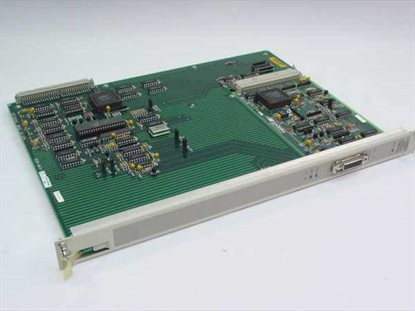 SynOptics 3333 LattisNet Ethernet Retiming Module – top view showing PCB and front panel with AUI DB15 connector