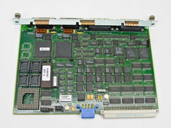 Bay Networks 5431 ESAF-4 Dual Sync Ethernet Module – top view of PCB showing REV D7 label and main ICs